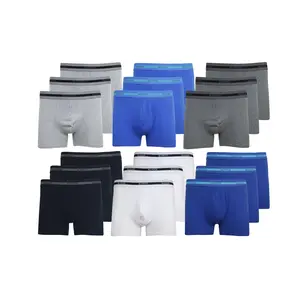 Men's 3,6,9 & 12 Packs Stretch Cotton Boxer Briefs (Sizes, S-2XL)