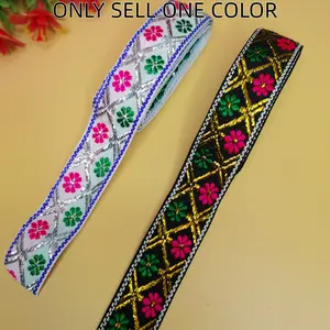 1 Meter / Polyester Ribbon, 2.2cm Wide, Bohemian Style, DIY Fashion Accessory, Retail Use, Computer Jacquard Weaving Band
