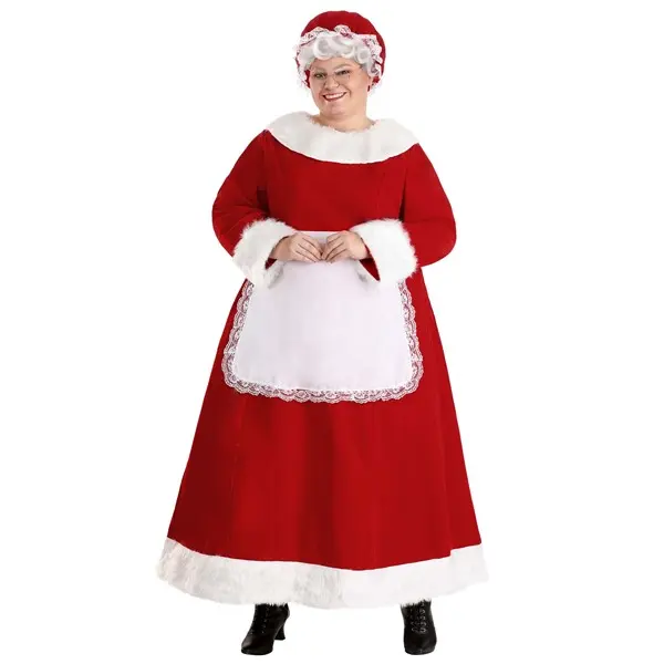 Plus Size Mrs Claus Deluxe Women's Costume