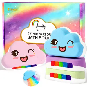 Rainbow Bath Bombs for Kids, Surprise Colors Inside, Bath Bombs for Women, Christmas Gifts for Girls and Boys, Stocking Stuffers
