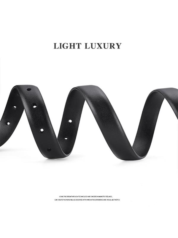 Women's Metal Buckle Waist Belt, Fashionable Durable Design, Perfect Casual Accessory for Daily Use, All Seasons Wear, Durable Belts