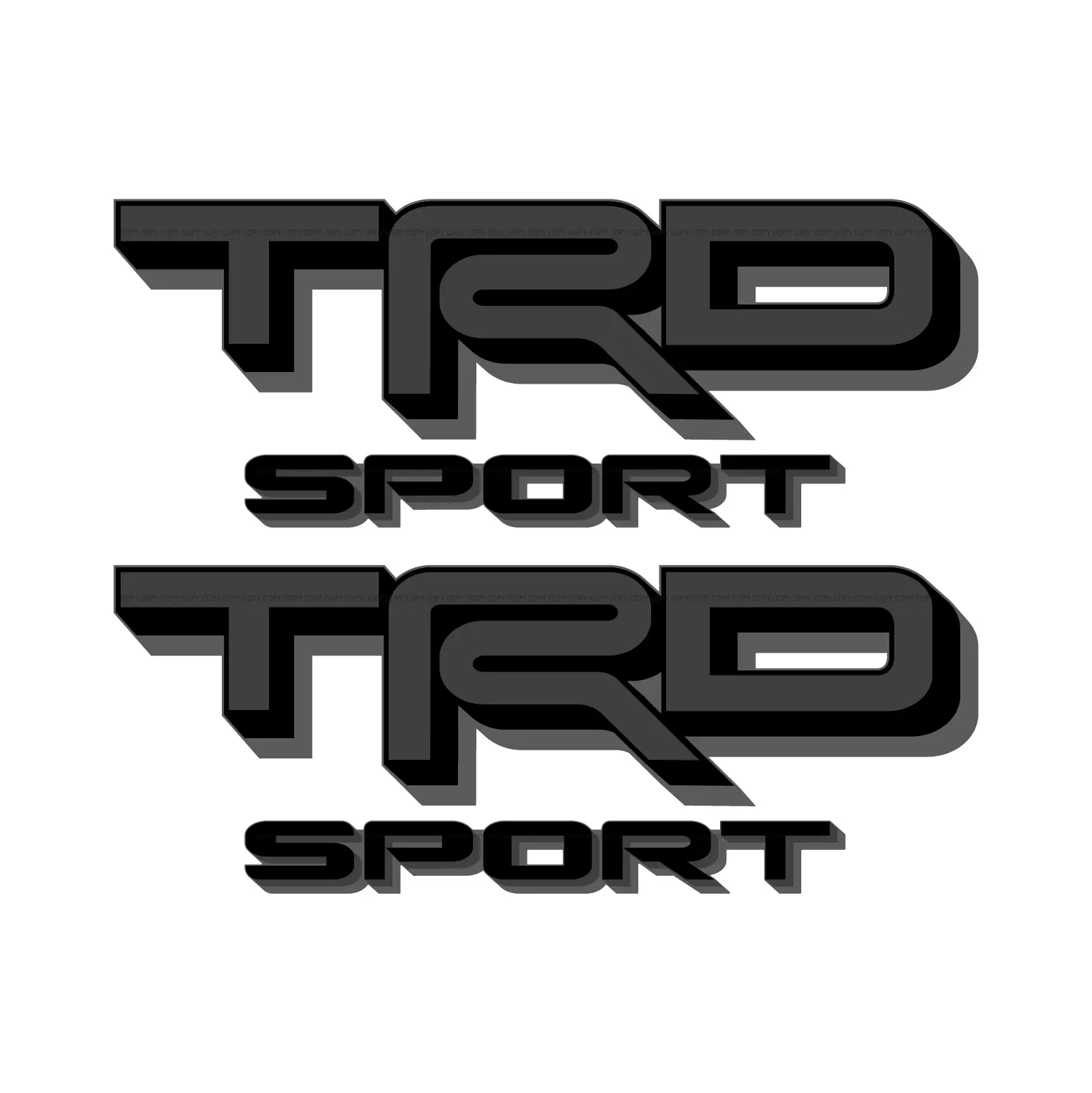 TRD Sport Decals for New Toyota Tacoma Replacement Stickers / Grey Black