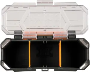 Klein Tools 54815MB MODbox Parts Bin, Modular Tool Storage System Side Mounting Accessory, Easy One-Handed Attachment, Clear Lid