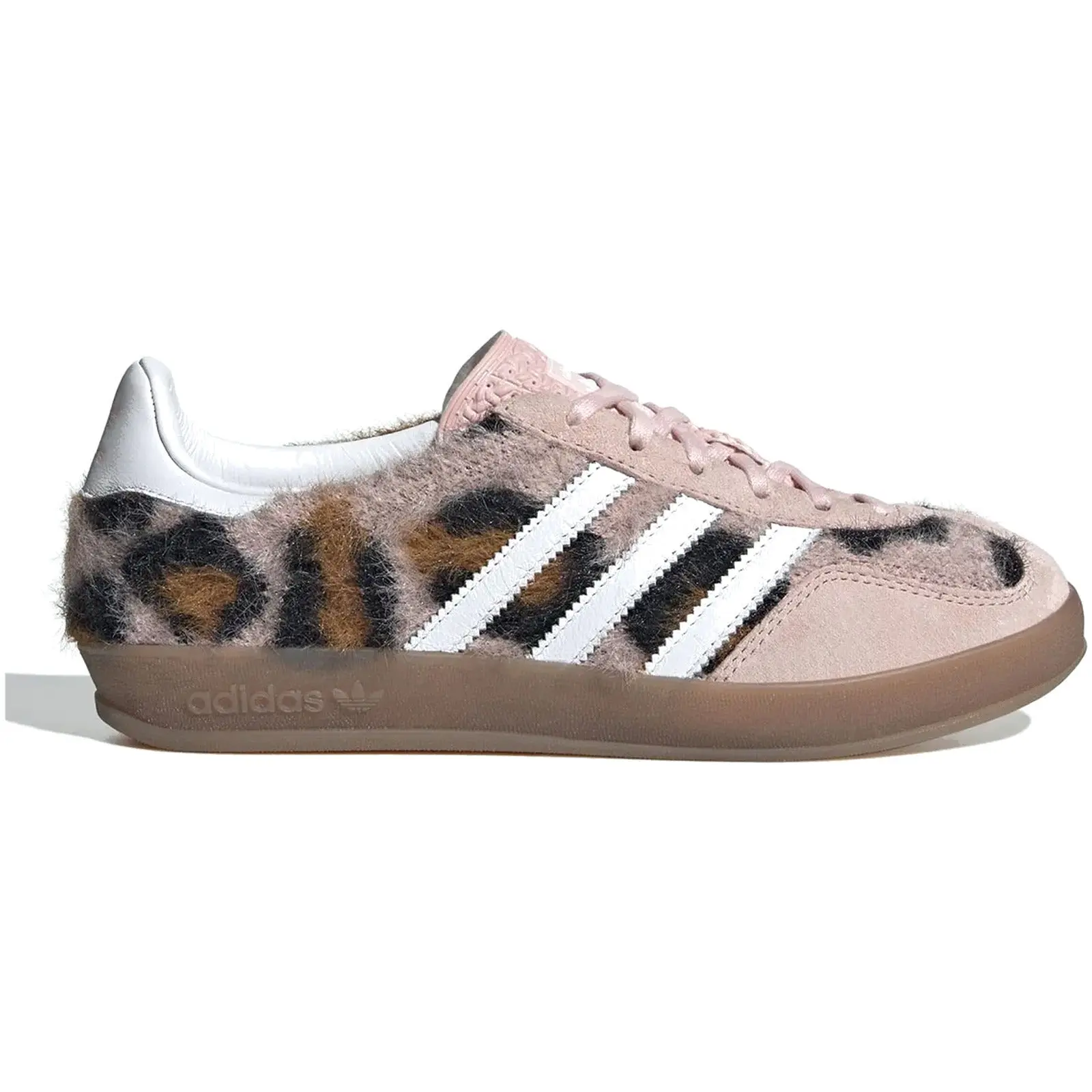 Adidas Gazelle Indoor atmos Pink Trinity Leopard Print Women's Fashion Low-Top Sneaker - Round Toe, Office Wear, All Season Casual Footwear, Burgundy Accents