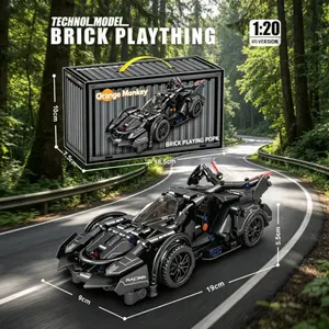 1:20 Scale Static Sports Car Building Blocks, Technic Racing Model Kit, Educational Stem Toy for Kids & Teens, Ideal Birthday Gift