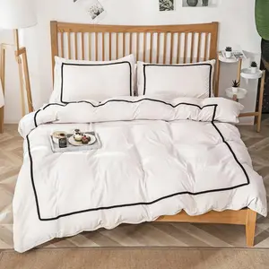 Geometric Pattern Bedding Set, 3 Counts/set Including 1 Count Duvet Cover & 2 Counts Pillowcase without Filler, Soft Comfortable Bedding Set for Home Bedroom