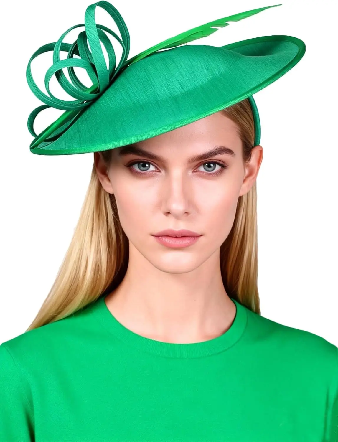 Wide Brim Church Derby Hat for Women - Elegant Kentucky Fascinator,Bridal Wedding Tea Party Formal Top Hats