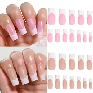 120 PCS French Gel Nail Tips Kit French Tip Press on Nails Soft Fack Nail Tips,Nail Art Easy DIY