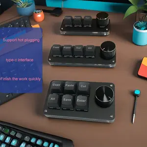 Mini Programmable Keyboard Compact 3/4/6 Keys Hot-Swappable Mechanical Numpad Macro Programming USB Powered for Smartphones Tablets