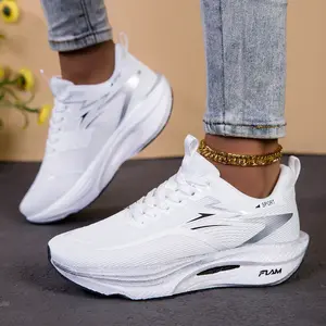 Women's Fashion Lightweight Breathable Casual Sports Shoes | Low-Top Fabric Upper, Rubber Sole, Lace Closure, Suitable for All Seasons And Daily Wear