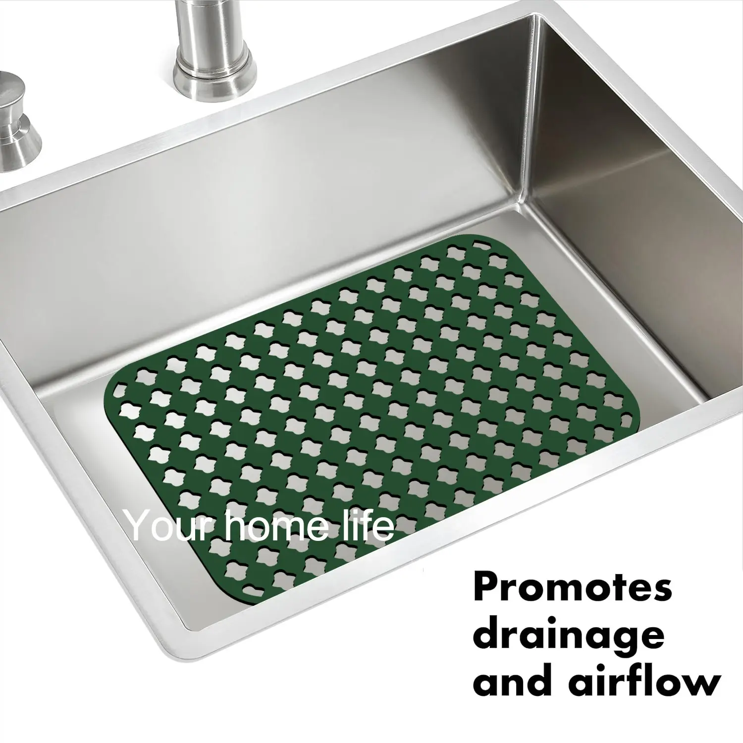 Silicone Sink Protector Mat for Bottom of Stainless Steel Porcelain Kitchen Sink Mats,Non-Slip Heat Resistant,Kitchen accessorie, Sink Accessories