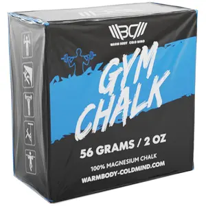 WARM BODY COLD MIND Premium Sport Chalk Block for Weightlifting, Powerlifting, Gymnastics & Climbing, Moisture-Absorbing Magnesium Carbonate Trusted by PRO Athletes for Secure Grip