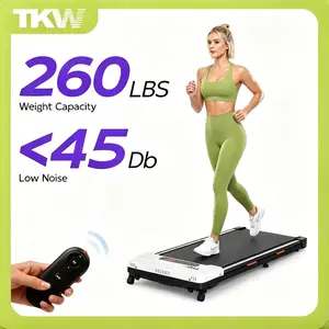 TKW Ultra Thin Walking Pad, Portable Under Desk Treadmill with LED Display, Quiet Motor, Manual Incline, 265lbs Capacity for Home & Office