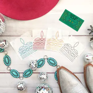 Rhinestone Boot Stitch Transfer (Transfer ONLY)