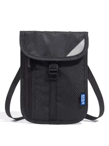 Neck Wallet for Travel & Passport Holder with RFID Blocking - Slim & Easy to Conceal Nylon Travel Pouch for men & women with Around Neck Lanyard Strap - Holds Phone, Cash, Cards, Keys, Passport Cover, Travel Accessories