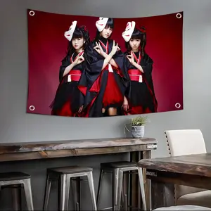Pop M-Metal Band B-Babymetal Flags Custom Camping Outdoor Garden room Bedroom Decor Party Backdrops Wall Art Family Gifts