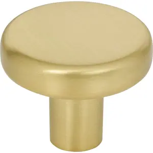 Elements Gibson Cabinet Knob 1-1/4" Diameter Brushed Gold