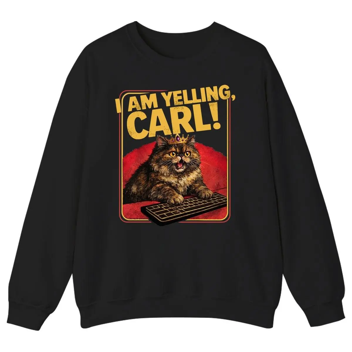 Princess Donut 'I Am Yelling, Carl!' Sweatshirt, Princess Donut & Dungeon Crawler Carl Fan Art
