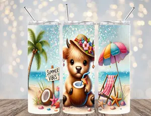 20 OZ OOPSIES OUT OF SEASON OLD STOCK INSULATED SKINNY TUMBLER W/ STRAW