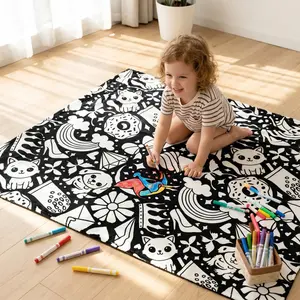 DIY Personalized Coloring Blanket, Soft Warm Throw Blanket, Fun Family Craft & Chic Home Decoration