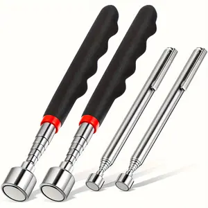 Extendable Magnetic Pick-Up Tool with Pocket Clip, Super Strong Magnet, Ideal for Car & Construction Work, No Battery Needed