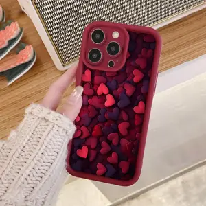 Heart Pattern Phone Case, Fashion Phone Protective Cover, Phone Accessory Compatible with iPhone, Casing