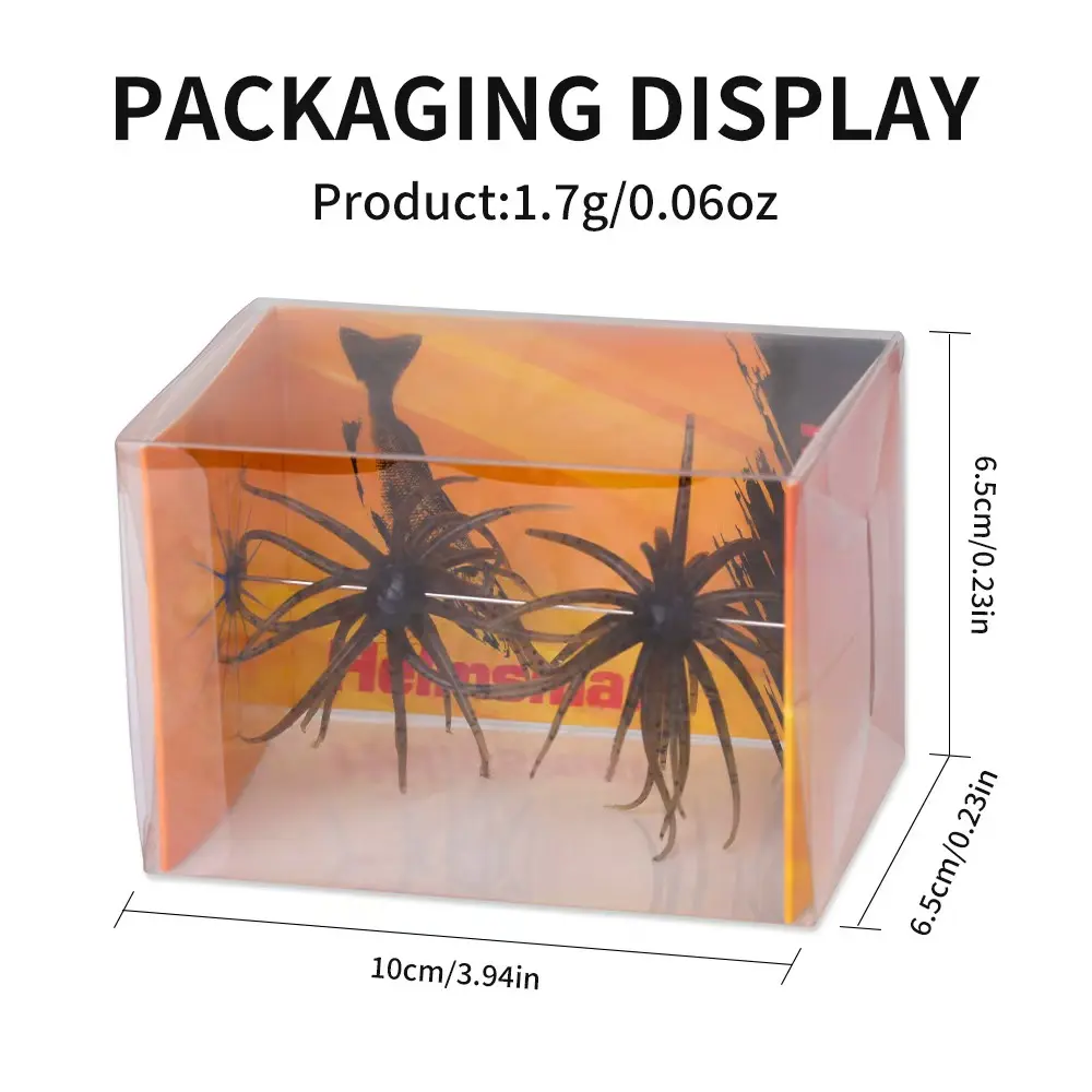 2Pcs Floating Sea Urchin Soft Fishing Lures, 1.7g Silicone Multi Tentacle Artificial Bait, Slow Fall Simulation Creature Lure for Lake River Sea Bass Fishing
