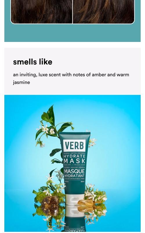 hydrate mask | an intensely hydrating hair mask