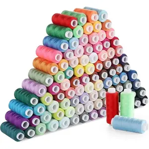 Sewing Thread Set 100 Color, Lemonfilter Thread for Sewing 250 Yards Each Spool Polyester Sewing Threads Assortment for Beginners, Hilos para Coser for Machine Sewing, Hand Stitching or Embroidery, Beginner Kit, Full Set