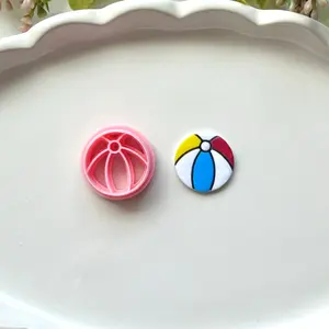 Beach Ball Clay Cutter | Precision 0.2mm Blade, PLA+ Earring Jewelry Crafts