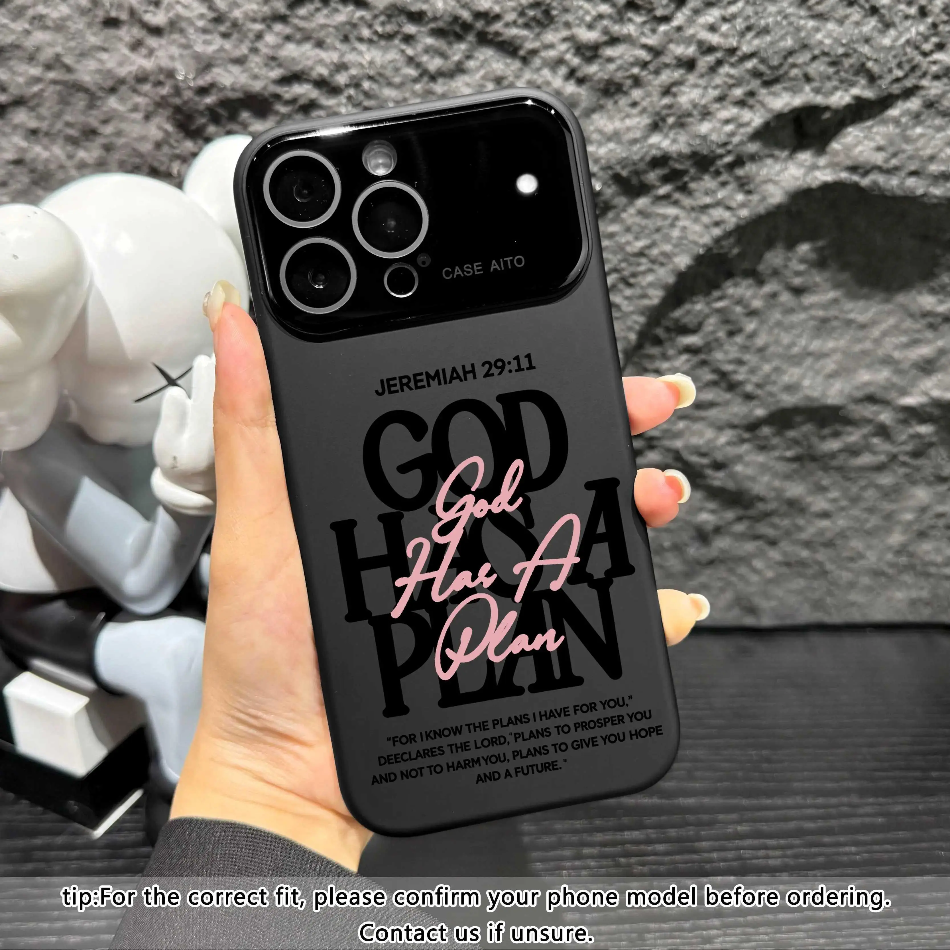 God has a plan for Christian For iPhone case, super skin friendly touch, all inclusive lens phone case, suitable for iPhone 17 Pro Max phone HNX52PLXC