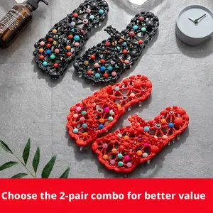 Ultimate Comfort Massage Slippers - Anti-Slip, Quick-Dry & Ventilated Hollow Slides for Indoor, Bath & Home Use