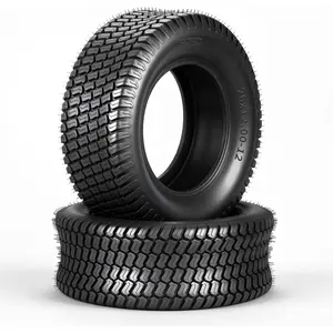 MOTOOS 15x6.00-6 Lawn Mower Turf Tires (Set of 2), 4 Ply Turf S Pattern 15x6x6 Tubeless Tires for Lawn & Garden Riding Mower Tractor Golf Cart Utility Vehicles