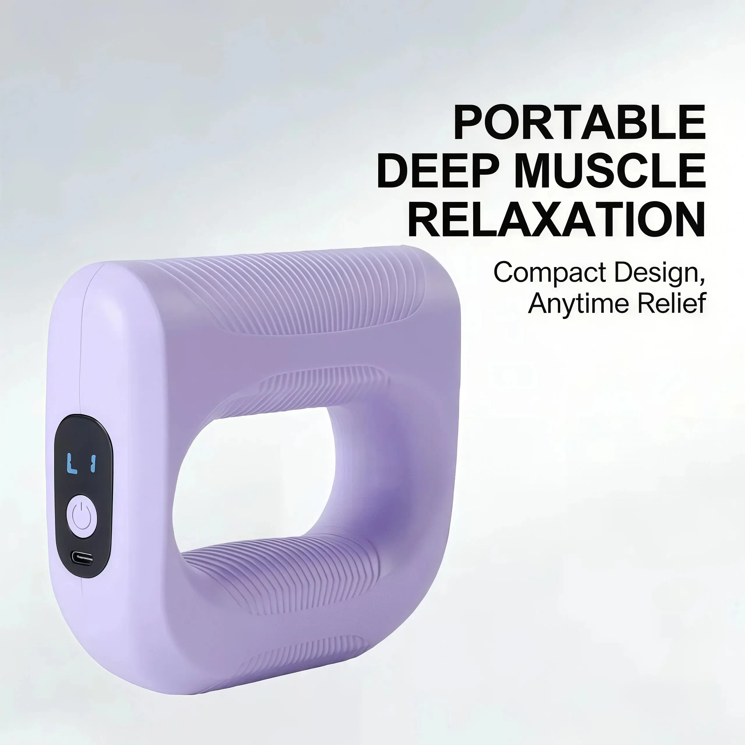 Electric Muscle Relaxation Ring, Portable Rechargeable Handheld Massager for Deep Tissue Relief, Compact Massager for Arms, Calves & Tight Muscles