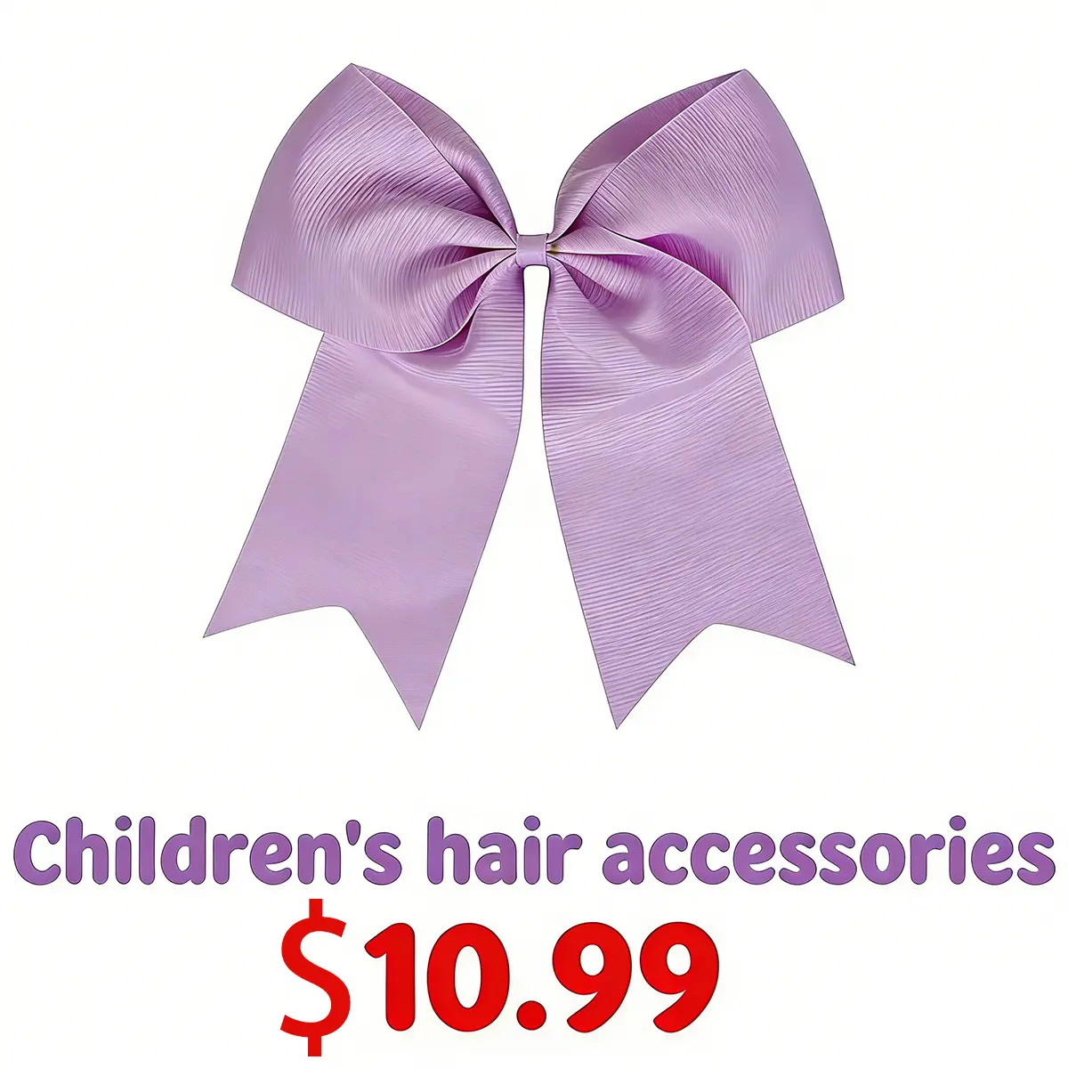 JoyBowie 12-Piece Set of 8-Inch Premium Hair Accessories — Light Purple Bows. Trendy and Stylish Bow Hair Accessories — Exclusive Purple Accents for Girls, Children's Hair Accessories, and Gifts for Girls.#Summervibes