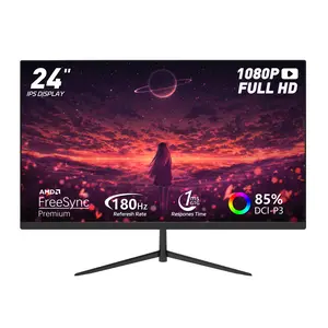 24-Inch FHD 1080P Gaming Monitor 180Hz 1ms Fast IPS, 100% sRGB, HDR, Eye Care, Metal Stand, HDMI DP, VESA Mount for Esports & Gaming Setup