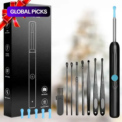 【Black Friday】Earwax Removal Kit with Camera, Portable Type-C Rechargeable Ear Pick with Cleaning Tools, Waterproof Endoscope Ear Cleaner #GLOBAL PICKS