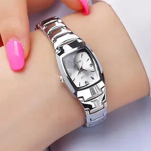 1 Piece Women's Watch Luxurious Rhinestone Quartz Watch Elegant Barrel Pointer Steel Band Quartz Watch bangle  watch