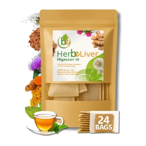 VIRAL Cardo mariano, curcuma, diente de leon, boldo & cuachalalate (Milk thistle, turmeric, dandelion, boldo & cuachalalate) 24 Tea Bags, 100% natural