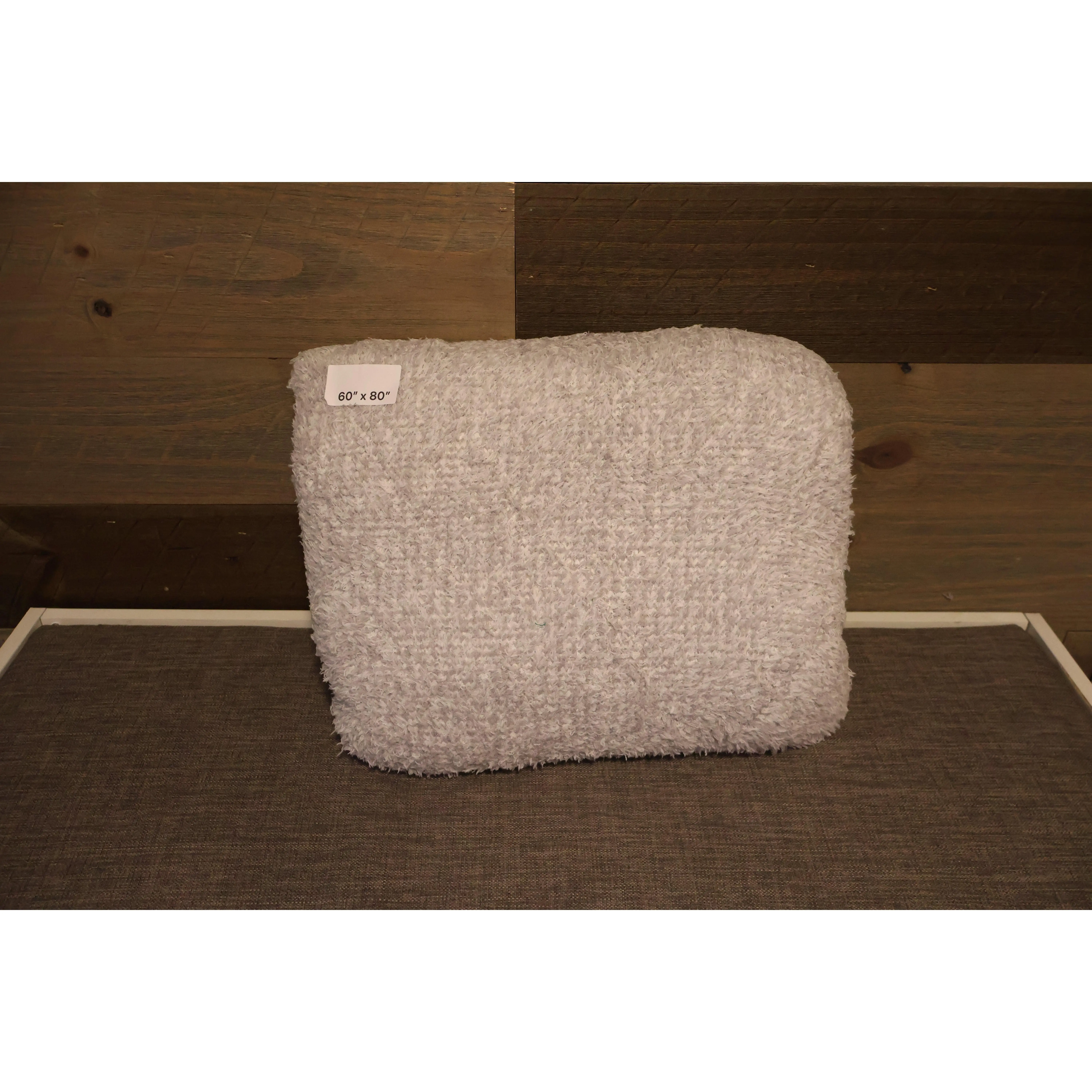Gray and White Blanket Pillow (60x80)