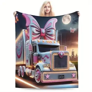 Luxury Scania Truck Design Flannel Blanket - Soft Warm All-Season Throw with Vibrant Fantasy Art, Perfect for Sofa, Bed, Office - Ideal Valentine'S Day & Mother'S Day Gift, Cozy Home Accessory|Playful Artwork|Soft Texture  Truck logistics