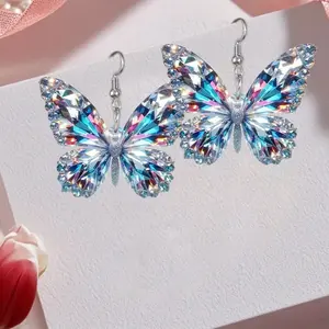 Vintage Acrylic Butterfly Earrings Are Suitable For Daily And Party Wear Charm Fashion Accessories Special Friendship And Love Gift For Her