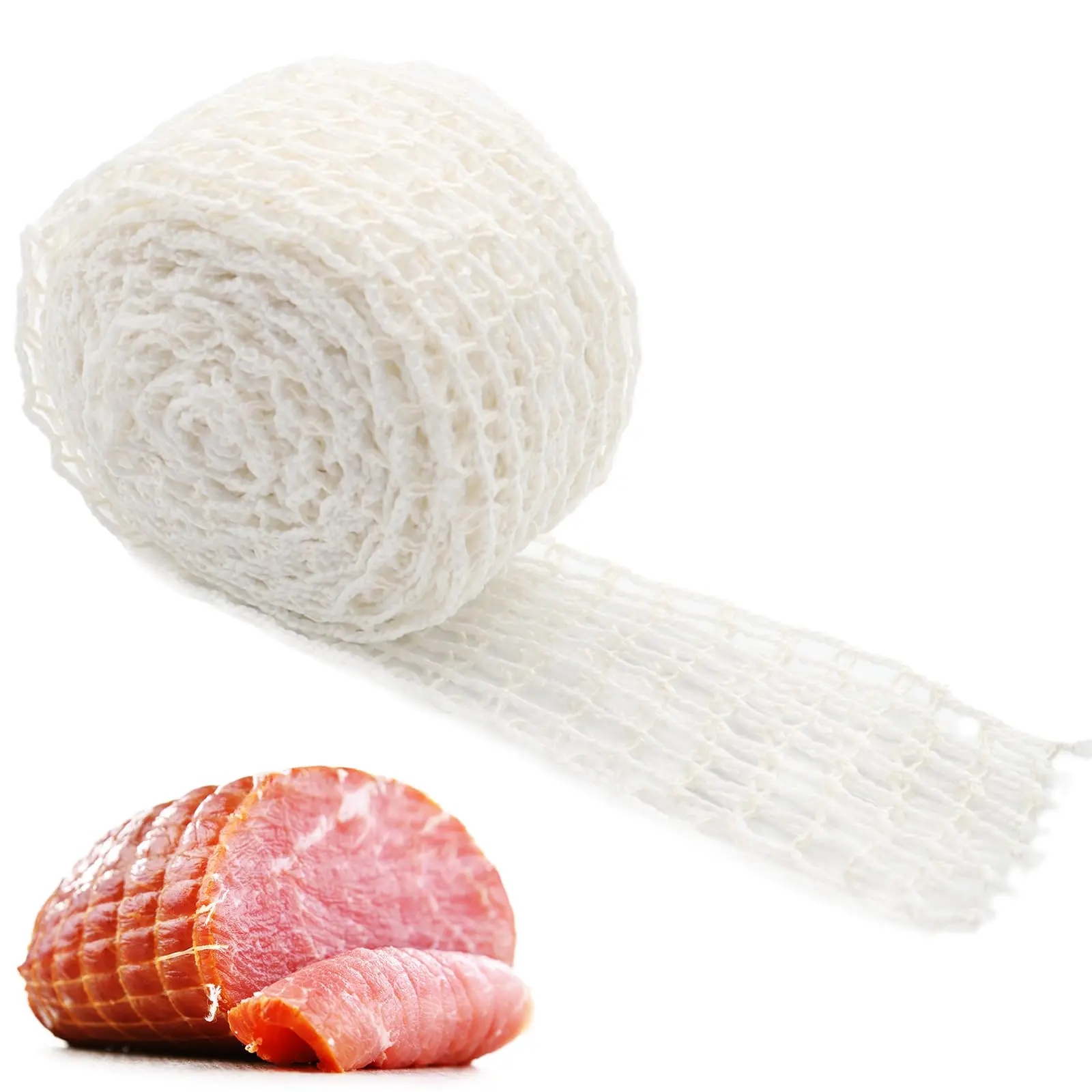 5m Meat Netting Roll  Size 18 Ham Sock Elastic Smoked Poultry Butcher Twine Net For Cooking Or Drying