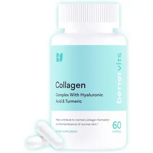 Marine Collagen Peptides with Hyaluronic Acid and Vitamin C Supports Skin Hair Nails and Joint Health 60 Capsules
