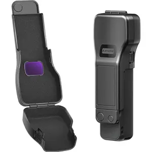 R Gimbal Screen Protective Cover for DJI OSMO Pocket 4/3/Xtra Muse, Pocket4 Accessories Portable Lens Cap Hard Case with Soft Lining for Carry/Protection/Storage, Quick Open/Close, Black