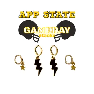 Appalachian State Classic Gameday Earring Stack For Mountaineers Game Day