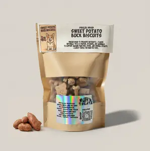 Sweet Potato Buck Biscuits Freeze Dried Dog Biscuit Treats