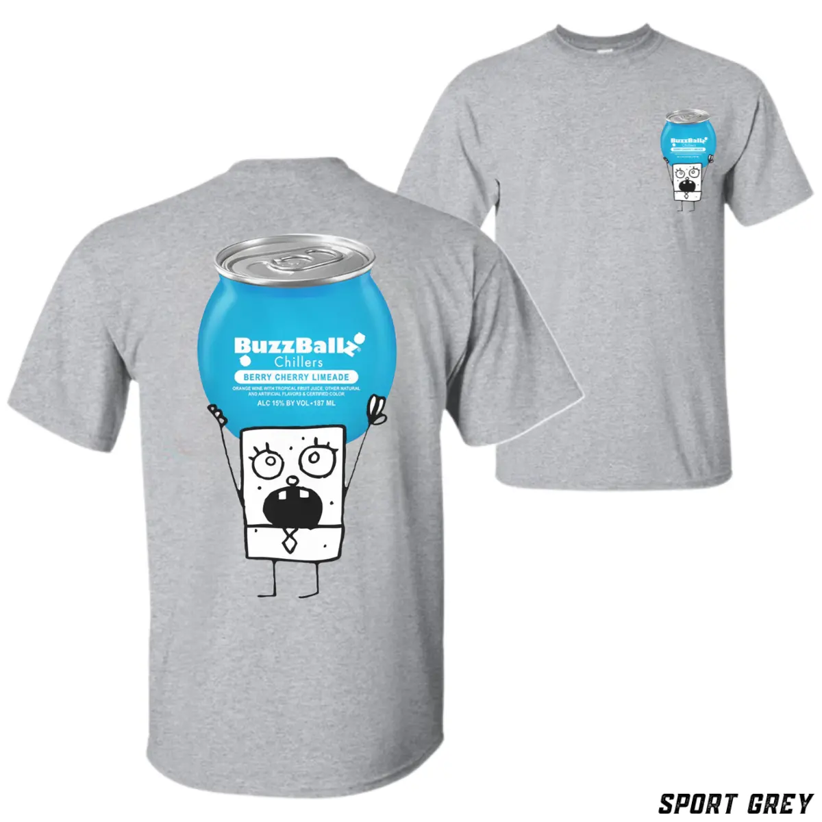 BUZZBALLZ Men's Graphic T-Shirt - Funny Cartoon Style Short-Sleeve Merch Top, 100% Cotton Classic Crew Neck, Casual Regular Fit Streetwear, Shortsleeve, Menswear, Breathable Fabric, All Seasons, Street Wear, Graphic Print, Round Neck, Comic Art, Advanced,