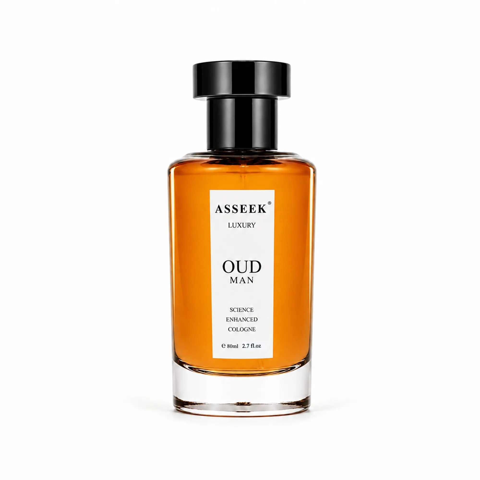 ASSEEK Luxury OUD MAN Men's Cologne 80ml (2.7 fl oz) | Sandalwood, Cedarwood, Leather, Iris & Amber | Aromatic Woody Fragrance | Warm Masculine Scent for Men