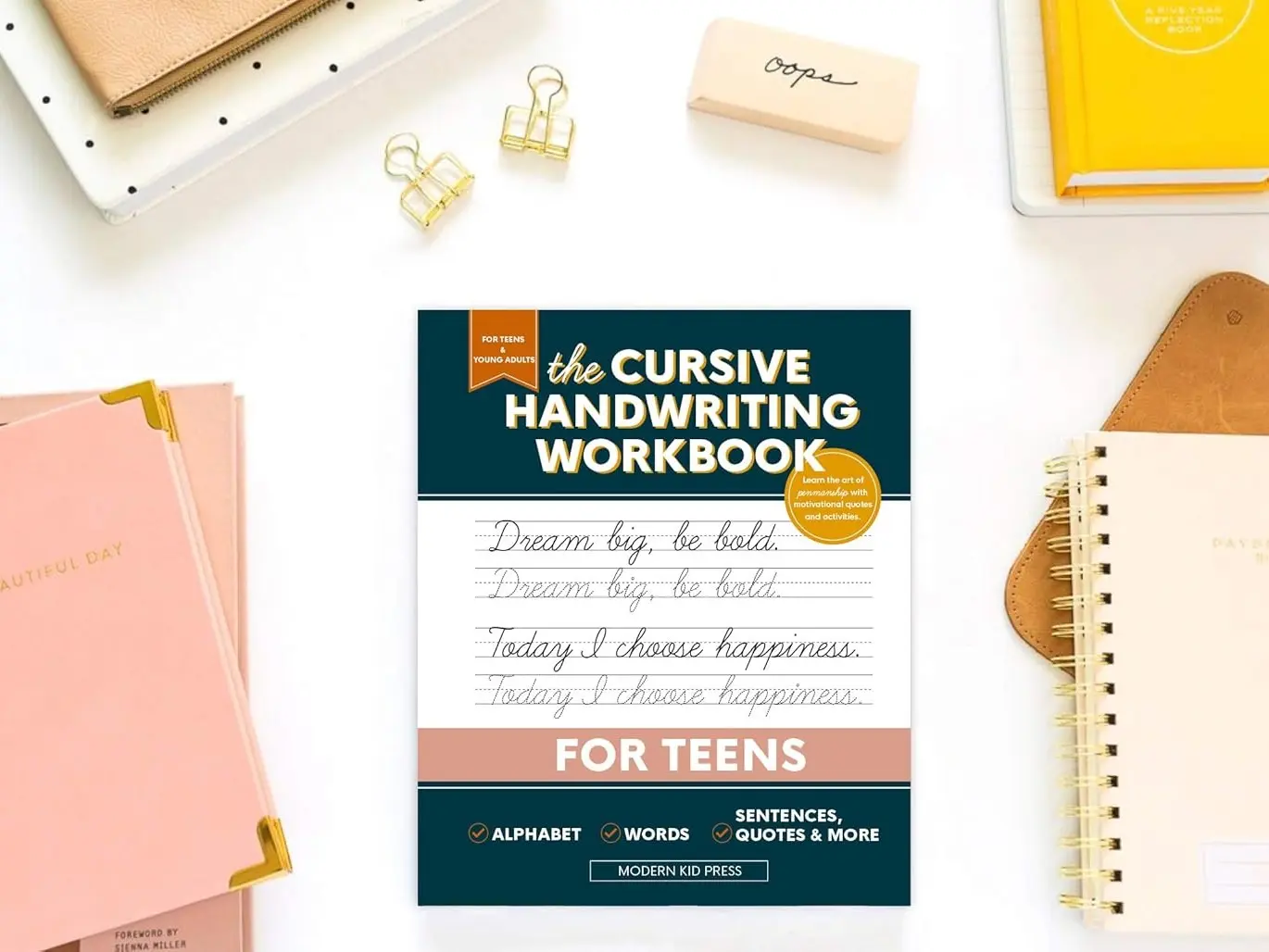 The Cursive Handwriting Workbook for Teens: Learn the Art of Penmanship in this Cursive Writing Practice book with Motivational Quotes and Activities for Young Adults and Teenagers Paperback